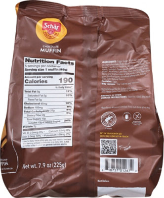 Schar Muffin Chocolate Double - 7.9 OZ - Image 6