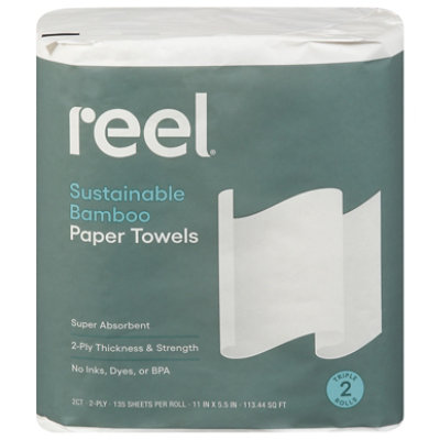 Reel Premium Bamboo Paper Towels 2ct - 2 RL - Image 3