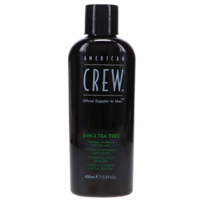 American Crew 3-in-1 Tea Tree Shampoo Conditioner and Body Wash 3.3 oz - Image 1