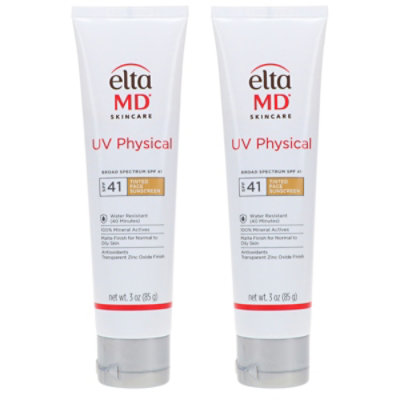 EltaMD UV Physical Broad Spectrum SPF 41 Tinted Face Sunscreen 3 oz 2 Pack - Image 1