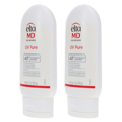 EltaMD UV Pure Broad Spectrum SPF 47 Face and Body Sunscreen 4 oz 2 Pack - Image 2