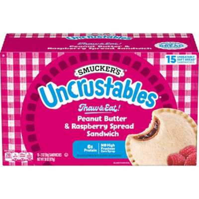 Smuckers Uncrustables Peanut Butter And Raspberry 15-2 Oz, 30 Oz - 15-2 OZ - Image 2