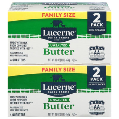 Lucerne Unsalted Butter Quarters 2 Pk 2 Pound - 2 LB - Image 2