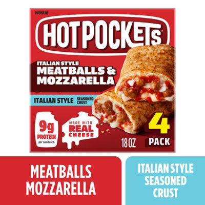 Hot Pocket Pepperoni Pizza Crispy Crust Sandwiches Box 12 Count