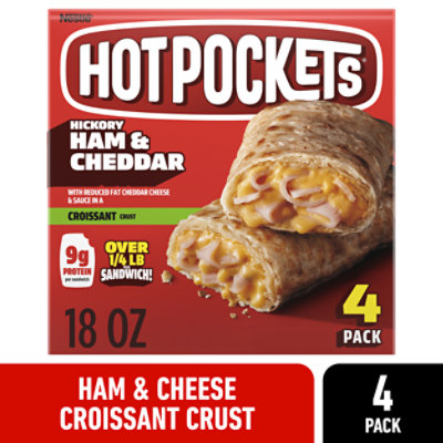 Hot Pockets Croissant Crust Ham & Cheddar, 18 Oz - 18 OZ - Image 1