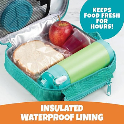 Bentology Insulated Lunch Box w Snack Pocket and Water Bottle Holder - Boys Girls and Kid's Lunchbox&nbsp;Tote Keeps Food Hotter or Colder Longer - Image 2