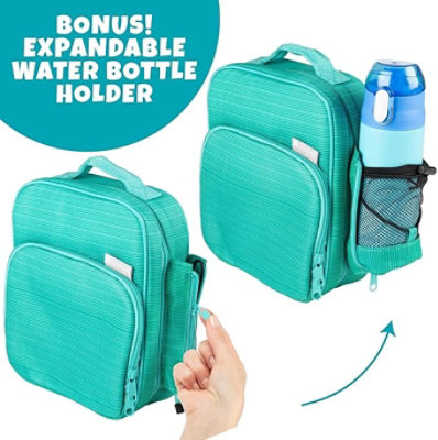 Bentology Insulated Lunch Box w Snack Pocket and Water Bottle Holder - Boys Girls and Kid's Lunchbox&nbsp;Tote Keeps Food Hotter or Colder Longer - Image 3
