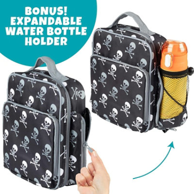 Bentology Insulated Lunch Box w Snack Pocket & Water Bottle Holder-Boys or Kids Pirate School Lunchbox Tote Keeps Food Hotter or Colder Longer - Image 3