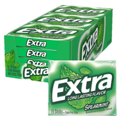 Extra Slim Pack Spearmint  15 Stk - Case - 10 Units - Image 1