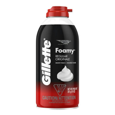 Gillette Foamy Cream Reg 11 oz - Case - 12 Units - Image 1