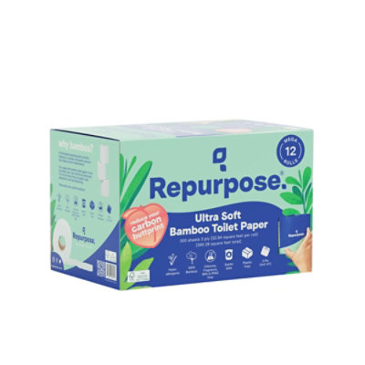 Repurpose Bamboo Toilet Paper 3ply 300 Sheets 12pk - 12 RL - Image 1