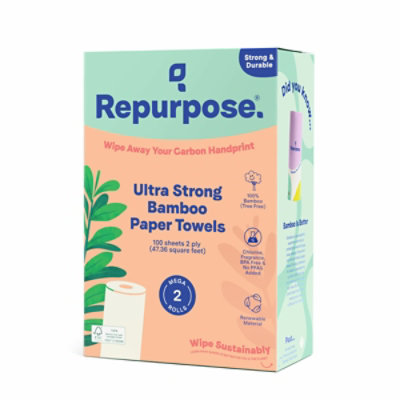 Repurpose Bamboo Paper Towel 2ply 100 Sheets 2pk - 2 RL - Image 1