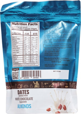 King Tut Dates Wht Choco Almonds - 3.5 OZ - Image 5