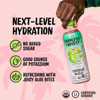Harmless Harvest Organic Coconut Water with Aloe Pulp - 16 Fl. Oz. - Image 4