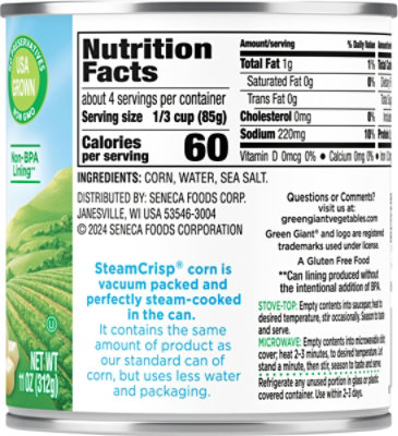 Green Giant Super Sweet Whole Kernel White Corn 11oz Cans - 11 OZ - Image 5