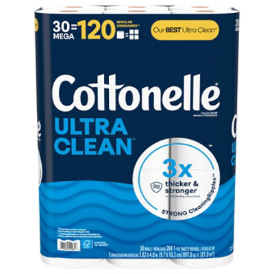 Cottonelle Ultra Clean Bath Tissue Mega - 30 RL - Image 1