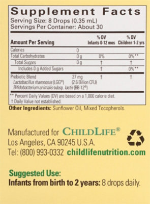 Childlife Infantbiotics Probiotic Drops 0.27oz - 0.27 OZ - Image 5