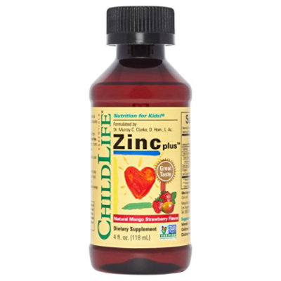 Chldlf Liq Zinc Pls Nat Mng Strwbry 4oz - 4 OZ - Image 1