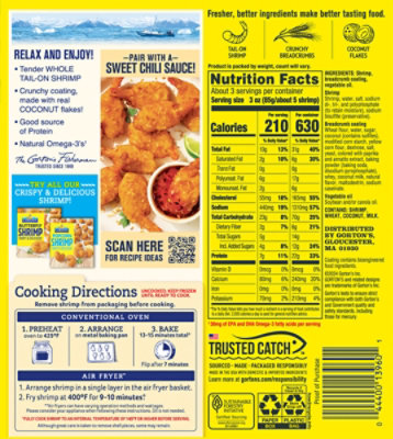 Gortons Coconut Shrimp Breaded Tail On Frozen 9oz - 9 OZ - Image 5