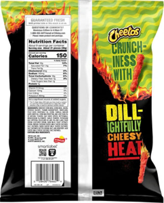 Cheetos Crunchy Flamin' Hot Dill Pickle Cheese Snacks - 8.5 Oz - Image 5