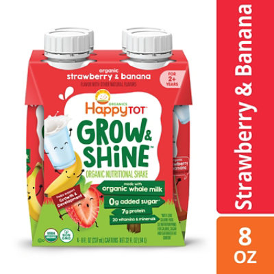 Happy Tot Organics Grow & Shine Strawberry Banana Drink - 32 Oz - Image 1