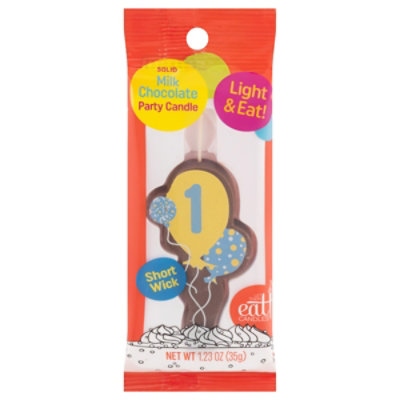 Let Them Eat Candles Chocolate Ballon Number 1 - 1.27 OZ - Image 2