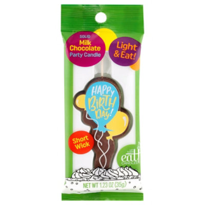 Let Them Eat Candles Chocolate Ballon Happy Birthday - 1.27 OZ - Image 1