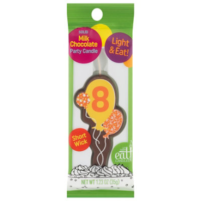 Let Them Eat Candles Chocolate Ballon Number 8 - 1.27 OZ - Image 2