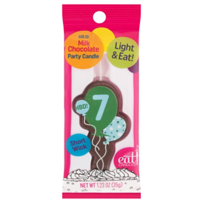 Let Them Eat Candles Chocolate Ballon Number 7 - 1.27 OZ - Image 2