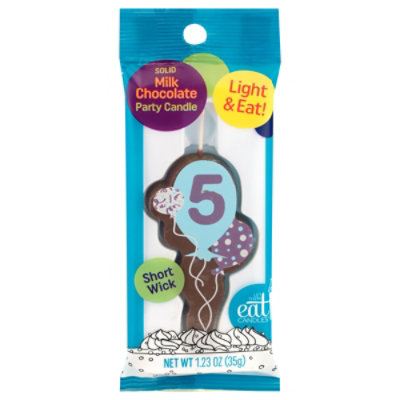 Let Them Eat Candles Chocolate Ballon Number 5 - 1.27 OZ - Image 1