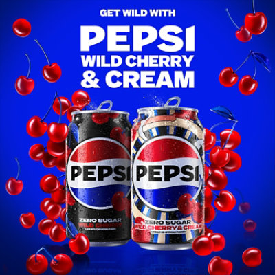 Pepsi Zero Sugar Wild Cherry & Cream Soda - 20 Fl. Oz. - Image 5