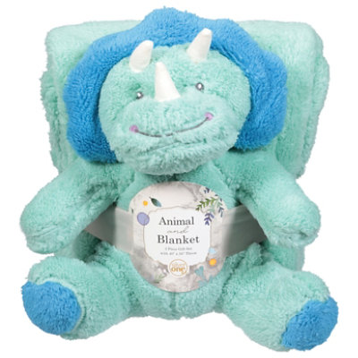 Silver One International Inc Plush Animal Blanket Set - Each - Image 1