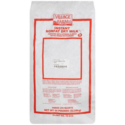 Sturm Village Farms Instant Nonfat Dry Milk-Village Farm, 50 Pounds, 1 per Case - Image 1