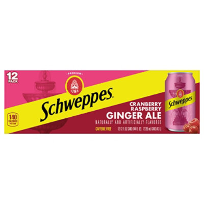 Schweppes Raspberry Ginger Ale 12-12fz - 12-12FZ - Image 3