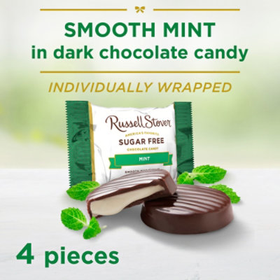 Sugar Free Dark Chocolate Mint Patties Peg Bag 2oz - 2 OZ - Image 2