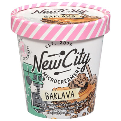 New City Microcreamery Baklava Ice Cream 14fz - 14 FZ - Image 1