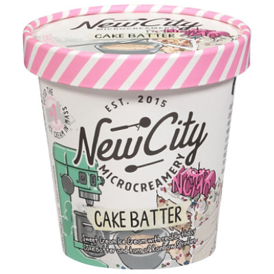 New City Microcreamery Cake Batter Ice Cream 14fz - 14 FZ - Image 1