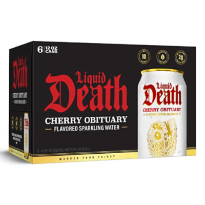 Liquid Death Cherry Obituary 6-12fz - 6-12 FZ - Image 3