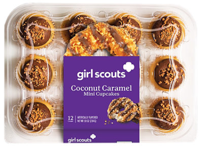 Cafe Vly Girl Scout Coconut Caramel Mini Cupcakes 12 Count - EA