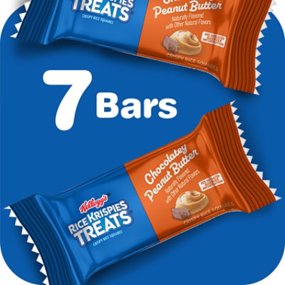 Kellogg's Rice Krispies Treats Squares Chocolatey & Real Peanut Butter 5.4oz - 7 CT - Image 2