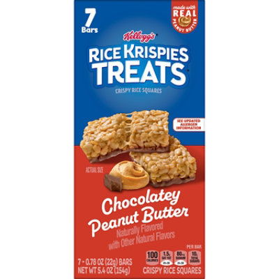 Kellogg's Rice Krispies Treats Squares Chocolatey & Real Peanut Butter 5.4oz - 7 CT - Image 6