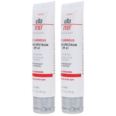 EltaMD UV Luminous Broad-Spectrum SPF 41 Facial Sunscreen 1.7 oz 2 Pack - Image 2