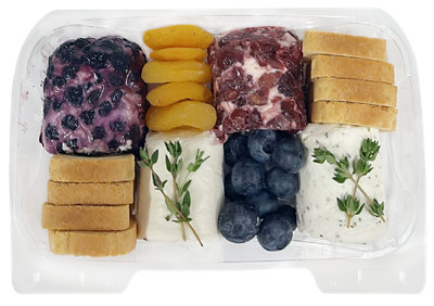 Boars Head Goat Cheese Flight & Fruit Tray - LB - Image 1
