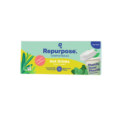 12oz 10ct Cup & Lid Set Compostable - 10 CT - Image 4