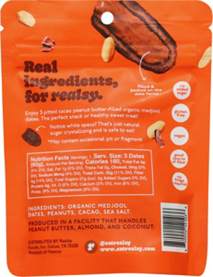 Realsy Chocolate Peanut Butter Filled Dates - 2.1 OZ - Image 5