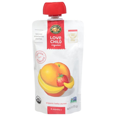 Love Child Super Blends Banana Strawberry Peach 4oz - 4 OZ - Image 3