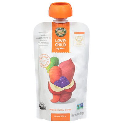 Love Child Super Blends Apple, Swt Potato, Carrots, Blueberry 4oz - 4 OZ - Image 1