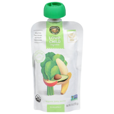 Love Child Super Blends Apple Banan Spinach Avocado 4oz - 4 OZ - Image 1
