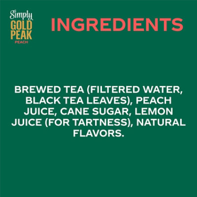 Simply Gold Peak Tea & Peach Bottle 52 Fl Oz - 52 FZ - Image 2
