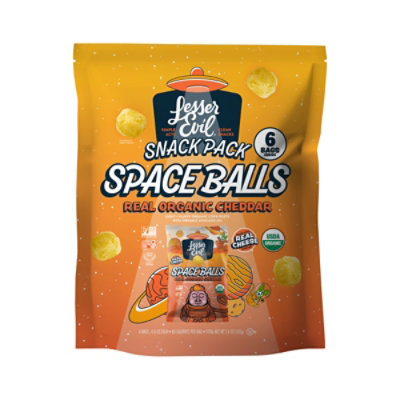 Lesser Evil Corn Puffs Real Cheddar 6ct - 6 CT - Image 1